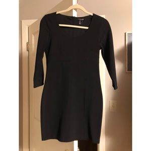 FLATTERING Black mini dress